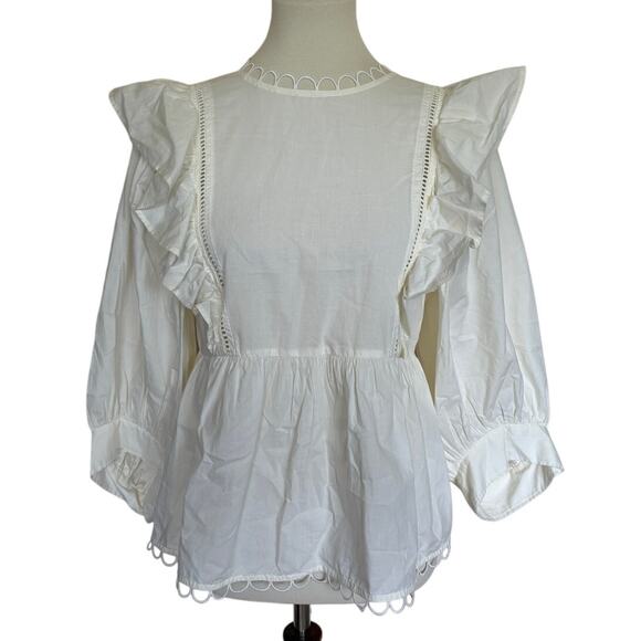 APIECE APART RUFFLE BLOUSE - Picture 3 of 5